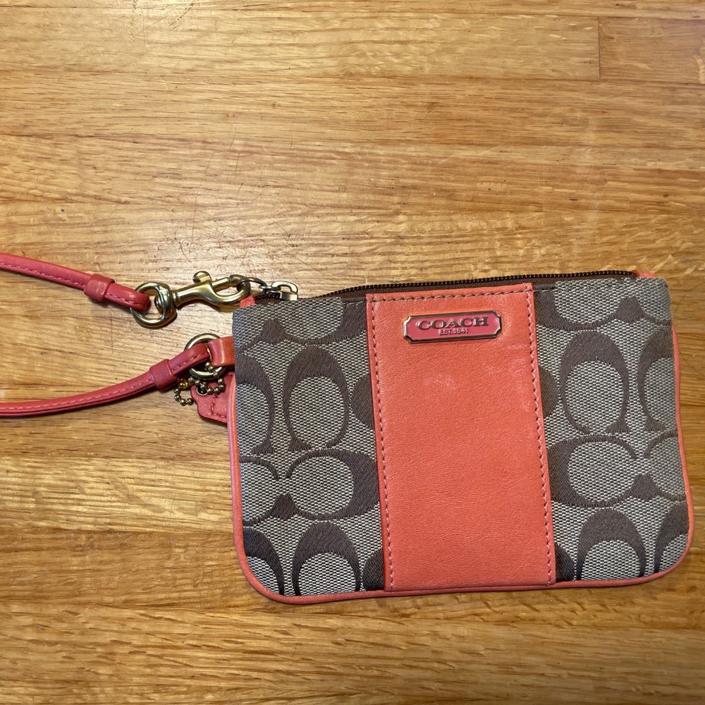 Genuine Coach Small Wristlet Wallet
